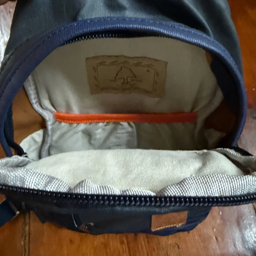 TSD brand Urban lightly coated canvas sling bag. Blue - Picture 5 of 5
